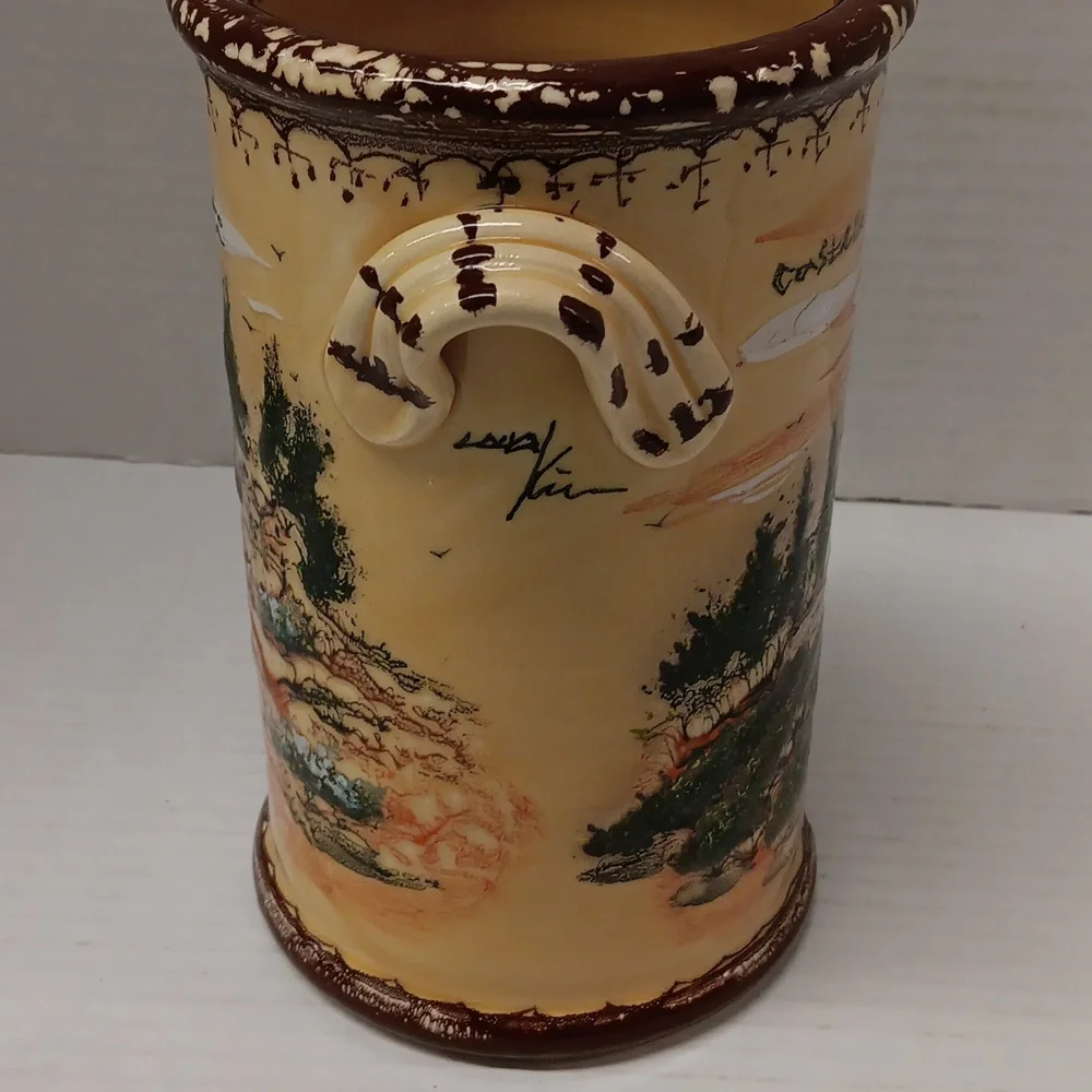 Castello di Gabbiano Pottery Wine Cooler Bucket or Utencil Holder